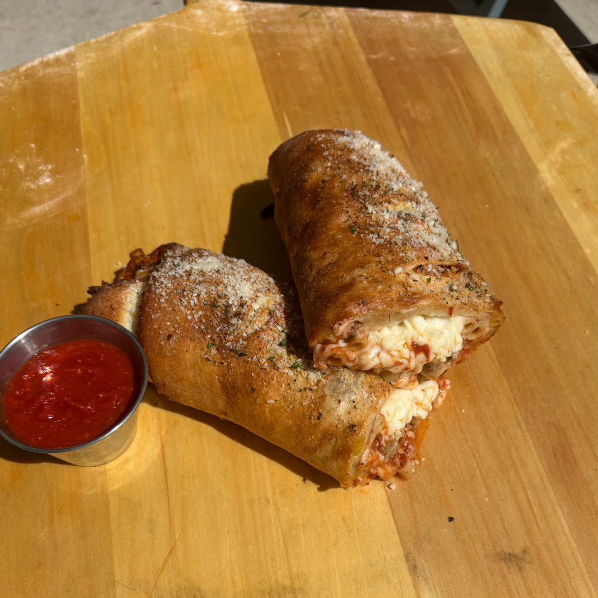 Nana’s Ziti Stromboli.