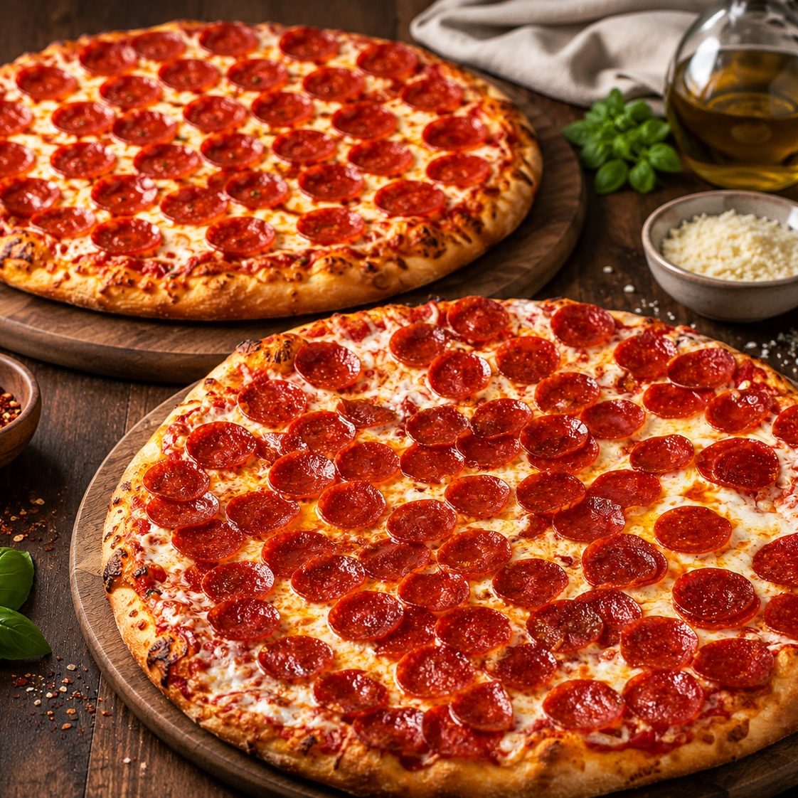 2 Large 16" One-Topping Pizzas.